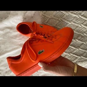 Lacoste Bright orange sneakers